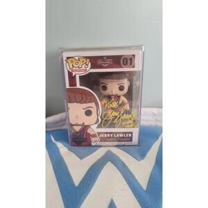 Autographed Jerry Lawler Custom Funko Pop WWE Hall of Fame Signed Vinyl Figure w
